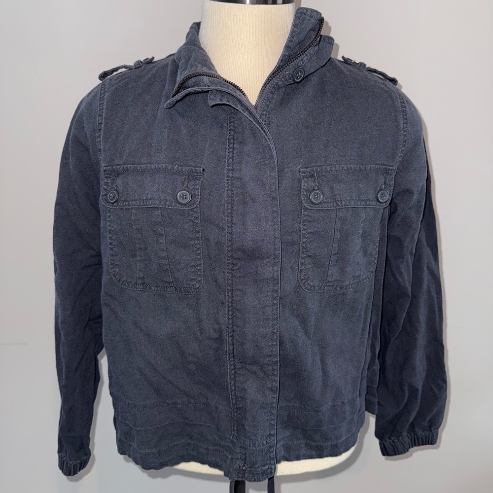 Navy linen jacket